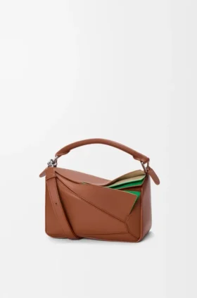 Kleine gelaagde Puzzle-tas van klassiek kalfsleer