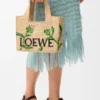 Kleine loewe Font Tote van raffia Kleine loewe Font Tote van raffia