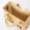 Kleine loewe Font Tote van raffia Kleine loewe Font Tote van raffia