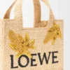 Kleine loewe Font Tote van raffia Kleine loewe Font Tote van raffia