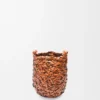 Kleine Nest Basket-tassen van kalfsleer