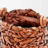 Kleine Nest Basket-tassen van kalfsleer