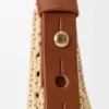 Kleine Punch Hole Hobo van raffia en kalfsleer Kleine Punch Hole Hobo van raffia en kalfsleer