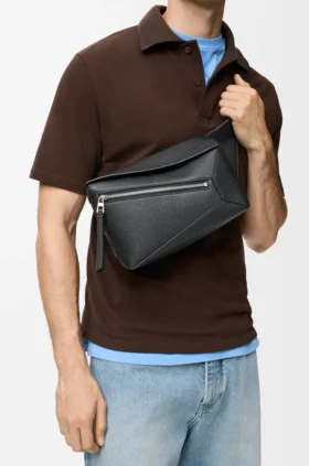 Kleine Puzzle Bumbag van generfd kalfsleer