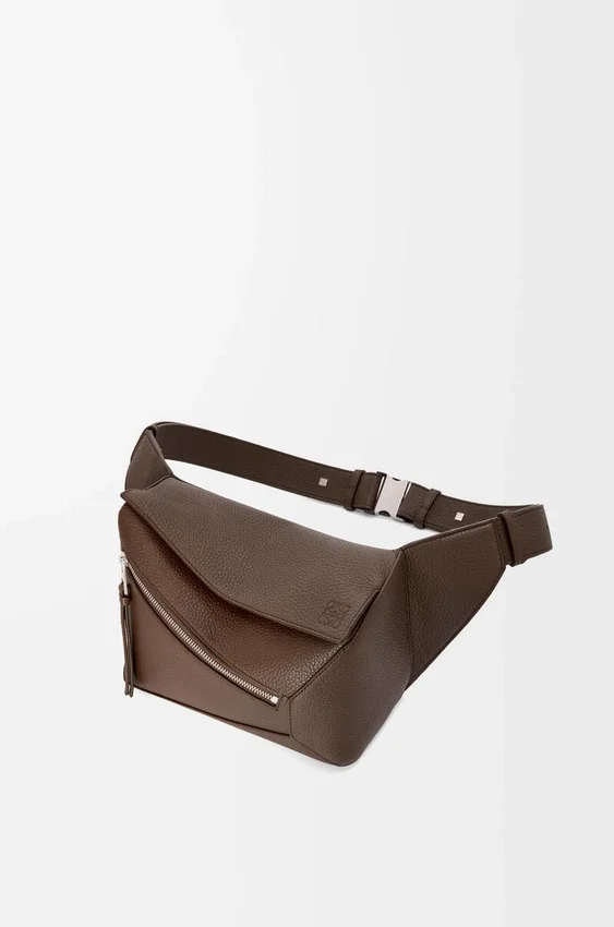 Kleine Puzzle Bumbag van generfd kalfsleer Kleine Puzzle Bumbag van generfd kalfsleer