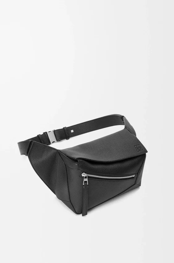 Kleine Puzzle Bumbag van generfd kalfsleer Kleine Puzzle Bumbag van generfd kalfsleer