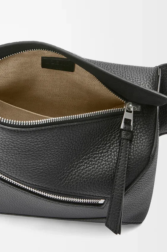 Kleine Puzzle Bumbag van generfd kalfsleer Kleine Puzzle Bumbag van generfd kalfsleer
