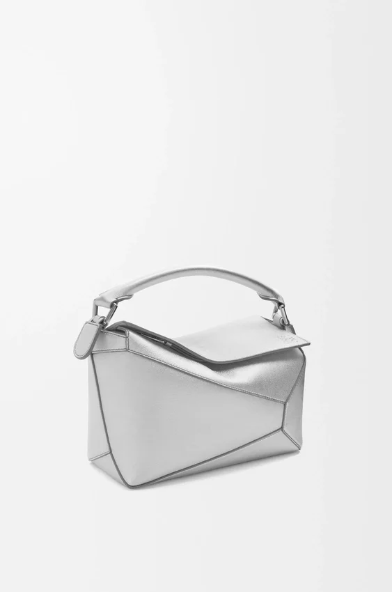 Kleine Puzzle Edge-tas van gelamineerd lamsleer Kleine Puzzle Edge-tas van gelamineerd lamsleer