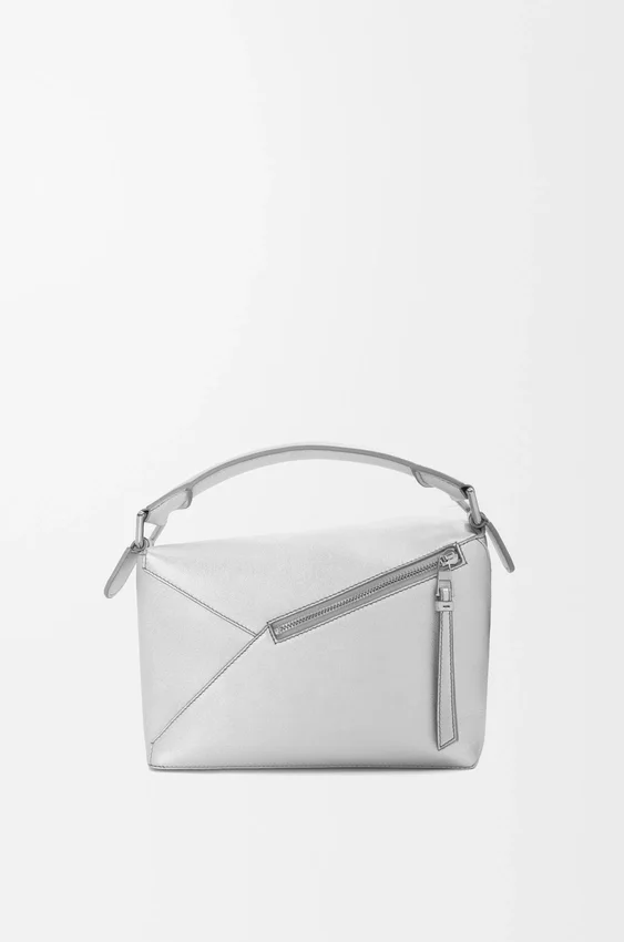 Kleine Puzzle Edge-tas van gelamineerd lamsleer Kleine Puzzle Edge-tas van gelamineerd lamsleer