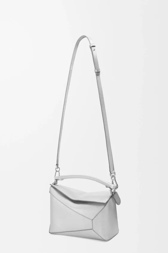 Kleine Puzzle Edge-tas van gelamineerd lamsleer Kleine Puzzle Edge-tas van gelamineerd lamsleer