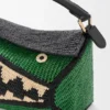 Kleine Puzzle Edge-tas van raffia en kalfsleer Kleine Puzzle Edge-tas van raffia en kalfsleer
