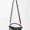 Kleine Puzzle Edge-tas van raffia en kalfsleer Kleine Puzzle Edge-tas van raffia en kalfsleer