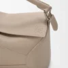Kleine Puzzle Edge-tas van zacht generfd kalfsleer