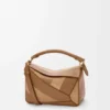 Kleine Puzzle-tas van klassiek kalfsleer en suède Kleine Puzzle-tas van klassiek kalfsleer en suède
