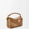 Kleine Puzzle-tas van klassiek kalfsleer en suède Kleine Puzzle-tas van klassiek kalfsleer en suède