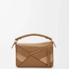Kleine Puzzle-tas van klassiek kalfsleer en suède Kleine Puzzle-tas van klassiek kalfsleer en suède