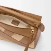 Kleine Puzzle-tas van klassiek kalfsleer en suède Kleine Puzzle-tas van klassiek kalfsleer en suède