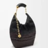 Kleine Squeeze-tas van geweven nappa-kalfsleer Kleine Squeeze-tas van geweven nappa-kalfsleer