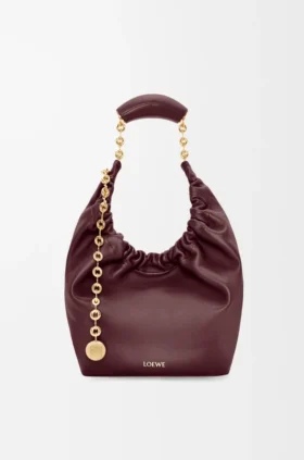 Kleine Squeeze-tas van zacht nappa-lamsleer