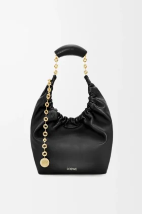 Kleine Squeeze-tas van zacht nappa-lamsleer