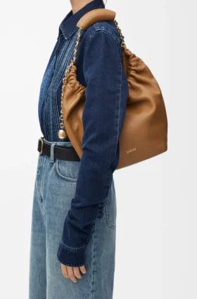Kleine Squeeze-tas van zacht nappa-lamsleer