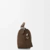 Kleine, vederlichte Puzzle-tas van genobbelde nubuck