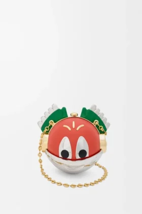 Knight Cat-clutch van metaal en nappa-lamsleer