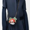 Knight Cat-clutch van metaal en nappa-lamsleer