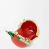 Knight Cat-clutch van metaal en nappa-lamsleer