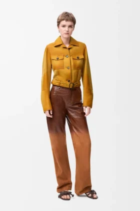 Broek van suède lamsleer