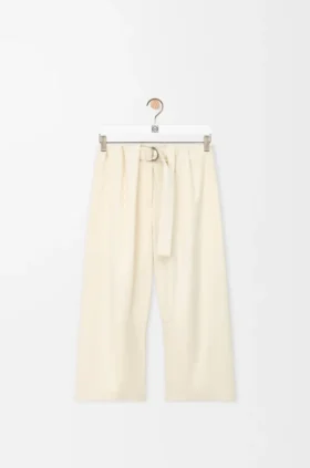 Korte broek met riemen van katoen en zijde Korte broek met riemen van katoen en zijde
