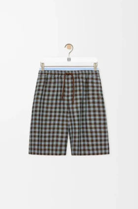 Korte broek van een mix van viscose en linnen