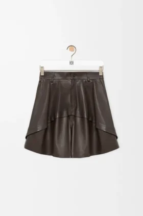Korte broek van nappa-kalfsleer