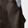 Korte broek van nappa-kalfsleer