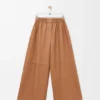 Korte broek van nappa-lamsleer
