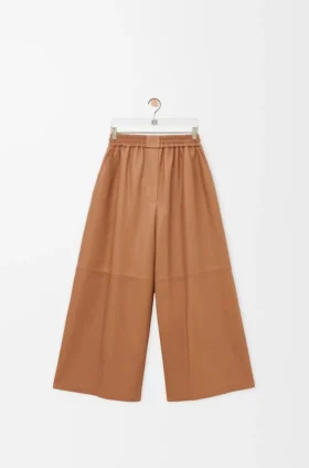 Korte broek van nappa-lamsleer