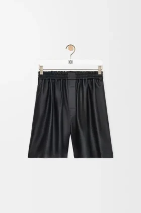 Korte broek van nappa-lamsleer