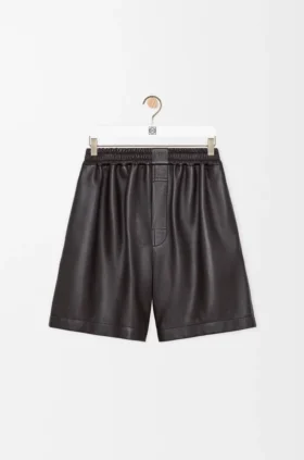 Korte broek van nappa-lamsleer