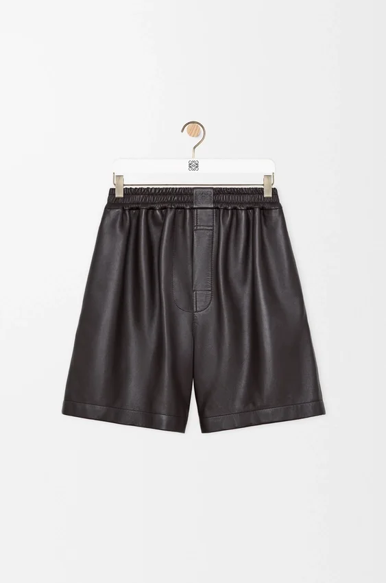 Korte broek van nappa-lamsleer Korte broek van nappa-lamsleer