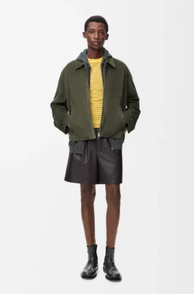 Korte broek van nappa-lamsleer