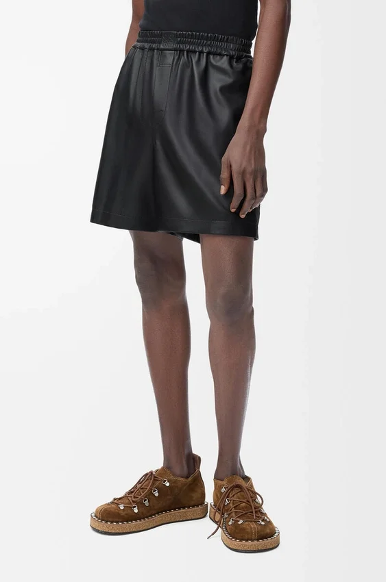 Korte broek van nappa-lamsleer Korte broek van nappa-lamsleer