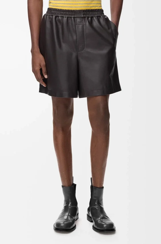 Korte broek van nappa-lamsleer Korte broek van nappa-lamsleer