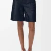 Korte broek van nappa-lamsleer