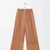 Korte broek van nappa-lamsleer en suède geitenleer Korte broek van nappa-lamsleer en suède geitenleer