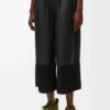 Korte broek van nappa-lamsleer en suède geitenleer Korte broek van nappa-lamsleer en suède geitenleer