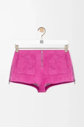 Korte broek van suède geitenleer