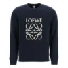 Loewe Anagram katoenen heren-T-shirt met ronde hals en geborduurde letters, sportief en klassiek, marineblauw H526Y24J02-5110