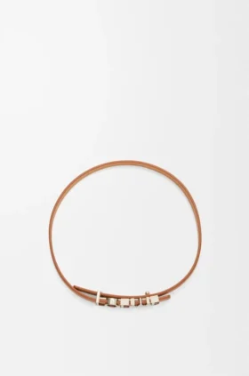 Loewe-armband met dubbele wikkel in kalfsleer Loewe-armband met dubbele wikkel in kalfsleer