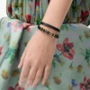 Loewe-armband met dubbele wikkel in kalfsleer Loewe-armband met dubbele wikkel in kalfsleer
