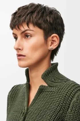 Loewe Graphic enkele oorbel van sterlingzilver